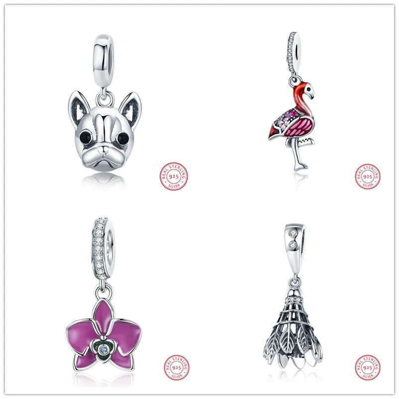 

LJ&OMR 12 Styles 925 Sterling Silver Charm Pendant Beads Fit Original Charm Bracelet Jewelry Accessories Wholesale Jewelry