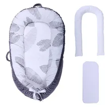 Портативная детская бионическая кровать для сна, многофункциональная дорожная кроватка, хлопковый матрас для новорожденных, обновленная детская кровать-гнездо