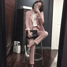 Women’s Pants Suit Office Ladies Formal OL Pants Work Wear 2Pcs Sets Female Formal Work Wear Sets Jacket+Pants
