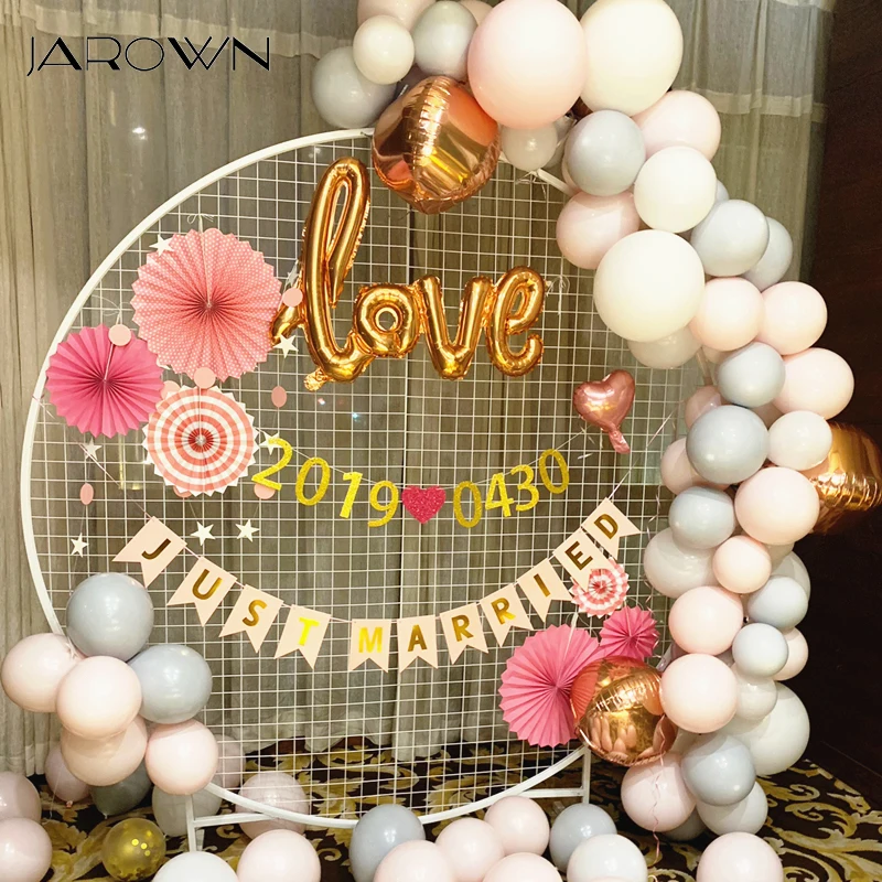 

JAROWN Wedding Grid Iron Arch Gold Wedding Backdrop Decor Stand Party Geometry Shaped Wrought White Square Iron Decoration
