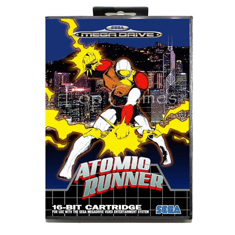 Atomic Runner with Box for 16 bit Sega MD Game Card Mega Drive Genesis Video Console | Электроника
