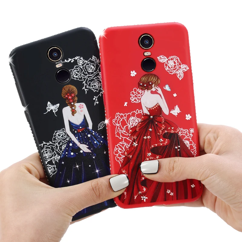 Чехол HeyJingles для Xiaomi Redmi Note 4x Защитная мягкая Красивая юбка девочек милый