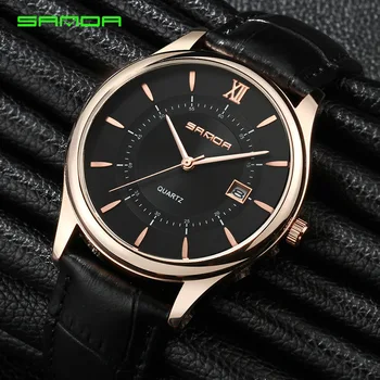 

SANDA Men Watch 2020 Fashion Business Sport Watches For Men Top Brand Luxury Leather Reloj Hombre Casual relogio masculino saat