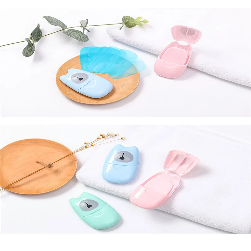 50pcs  box Portable soap paper Disposable soap box Mini soap paper Random delivery outdoor product Multi Tools #3d20 (13)