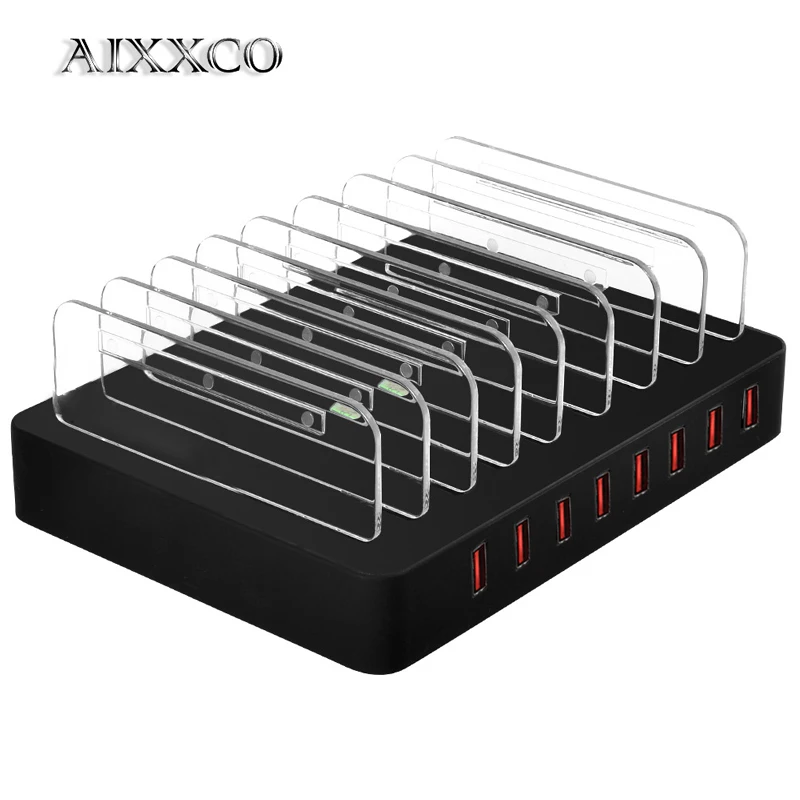 AIXXCO 96W 19A 8 портов USB зарядное устройство мобильный телефон для Samsung Huawei LG Iphone