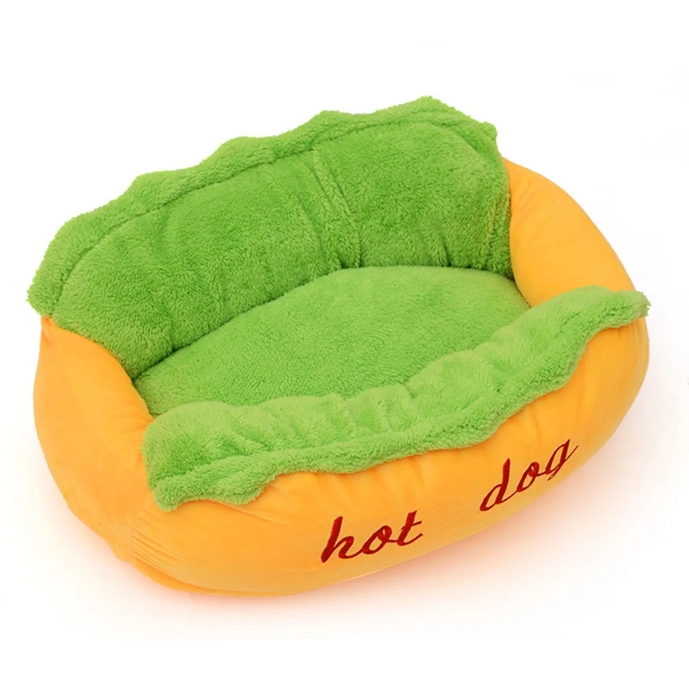 Горячая кровати для собак съемный мягкий коврик кресло для домашних животных милые кровати для собак для щенка подстилка для кошек спальная Подушка Чихуахуа Тедди гнездо питомник - Цвет: Hot dog