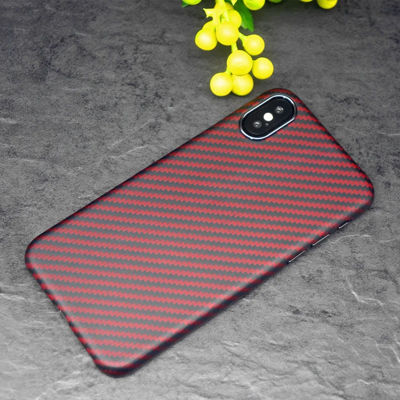 Ультратонкий чехол накладка из настоящего углеродного волокна для iPhone X чехлы