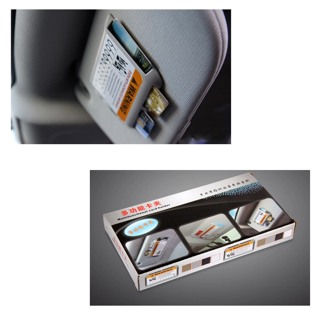 

Dewtreetali Car Parking Card Holder IC Card Clip Car Visor Clip Organizer Multifunction Temporary Parking Phone Number