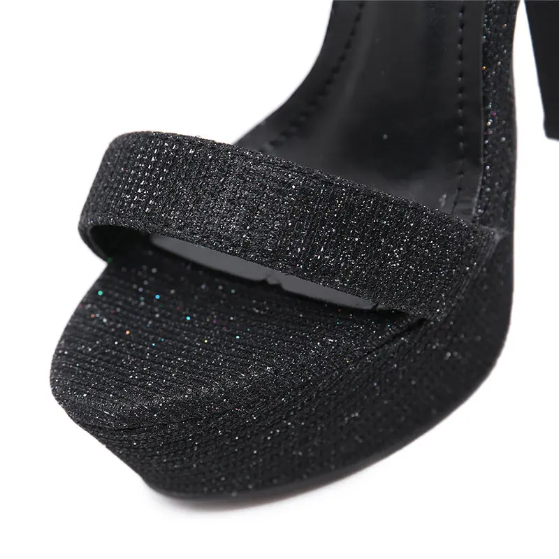 Женские босоножки с открытым носком 14 см; туфли-лодочки; пикантные Босоножки на платформе и высоком каблуке; женская обувь на квадратном каблуке; вечерние босоножки; sandalias mujer;