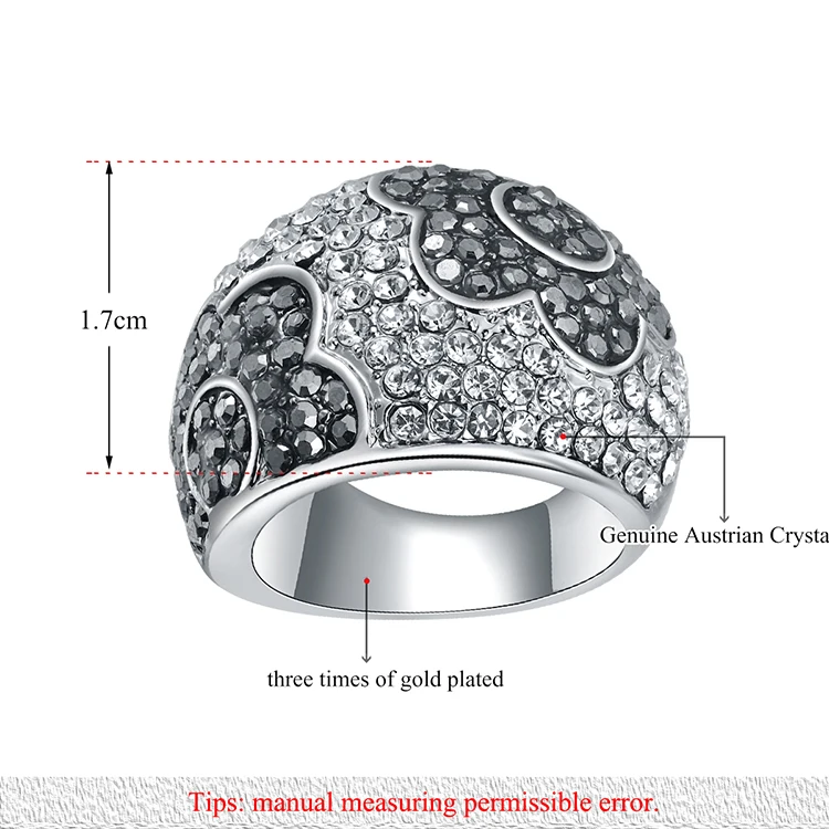 Модные кольца золотого цвета anillos свадебные кольца австрийского хрусталя экологические микро-вставленные ювелирные изделия R150130297P