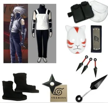 

Naruto Shippuden Shippuden Kakashi Anbu 1st Cosplay Costume Complete Set With Mask Men's Halloween Christmas Party Costume