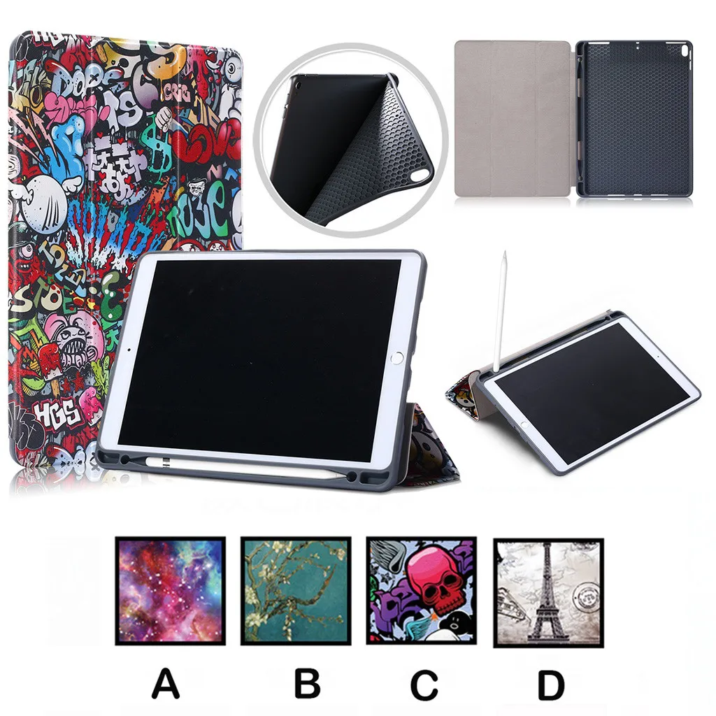 

Tablet Smart Case Cover For iPad Air 10.5Inch Case Shell Stand Cover Pen Holder With Auto Sleep/Wake 2019