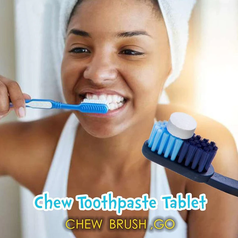 

Chew Toothpaste Tablet Teeth Whitening Toothpaste Tablets Oral Hygiene Cleaning Remove Plaque Stains Tooth Bleaching Dental Tool