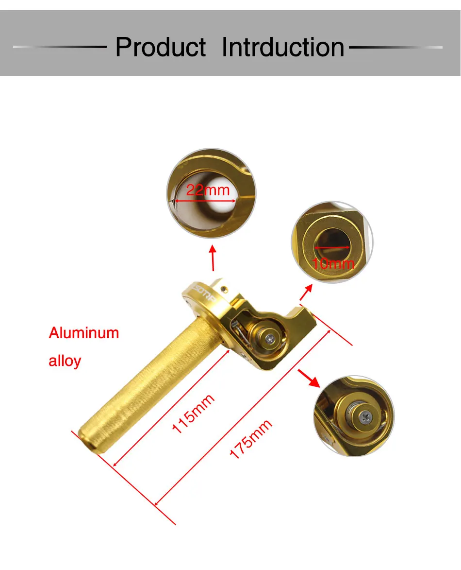 ZSDTRP 7/8 ''мотоциклетные поворотные ручки дроссельной заслонки+ дроссельная заслонка+ рукоятки Pit Pro Dirt Bike XR50 CRF50 для Honda CRF230 KTM