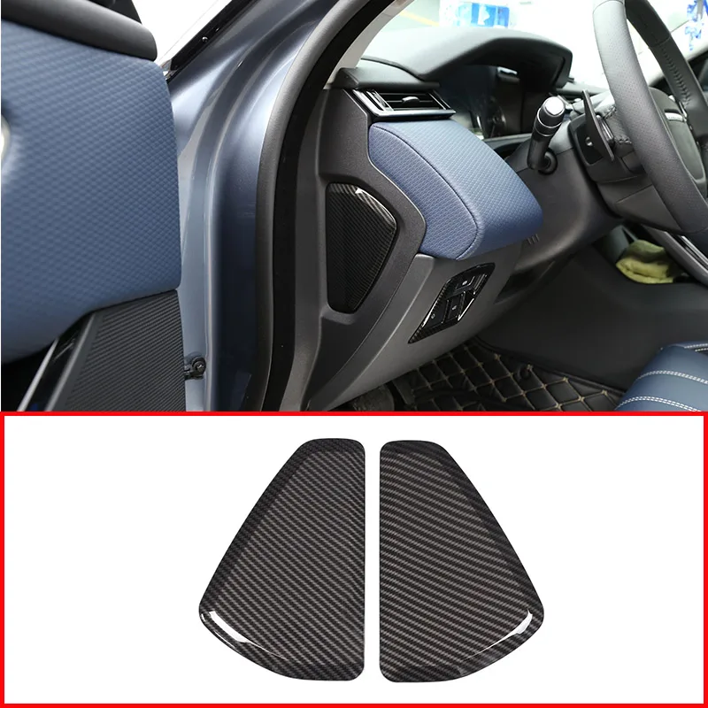

2pcs Carbon Fiber For Land Rover Range Rover VELAR 2017 2018 ABS Chrome Side Decoration Cover Trim Car Accessories