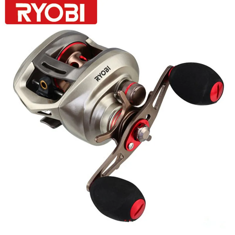 

RYOBI AQUILA Baitcasting Fishing Reel 9BB 6.3:1 Left/Right Hand Carp Fishing Reel Carretilha De Pesca Double Brake Systems Reel
