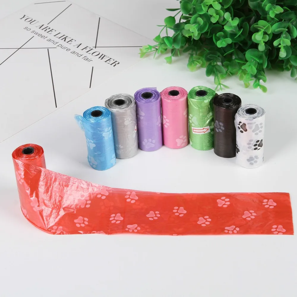 Footprints font b Pet b font Dog Waste Poop Bag Garbage Organizer With Paw Printing Doggy