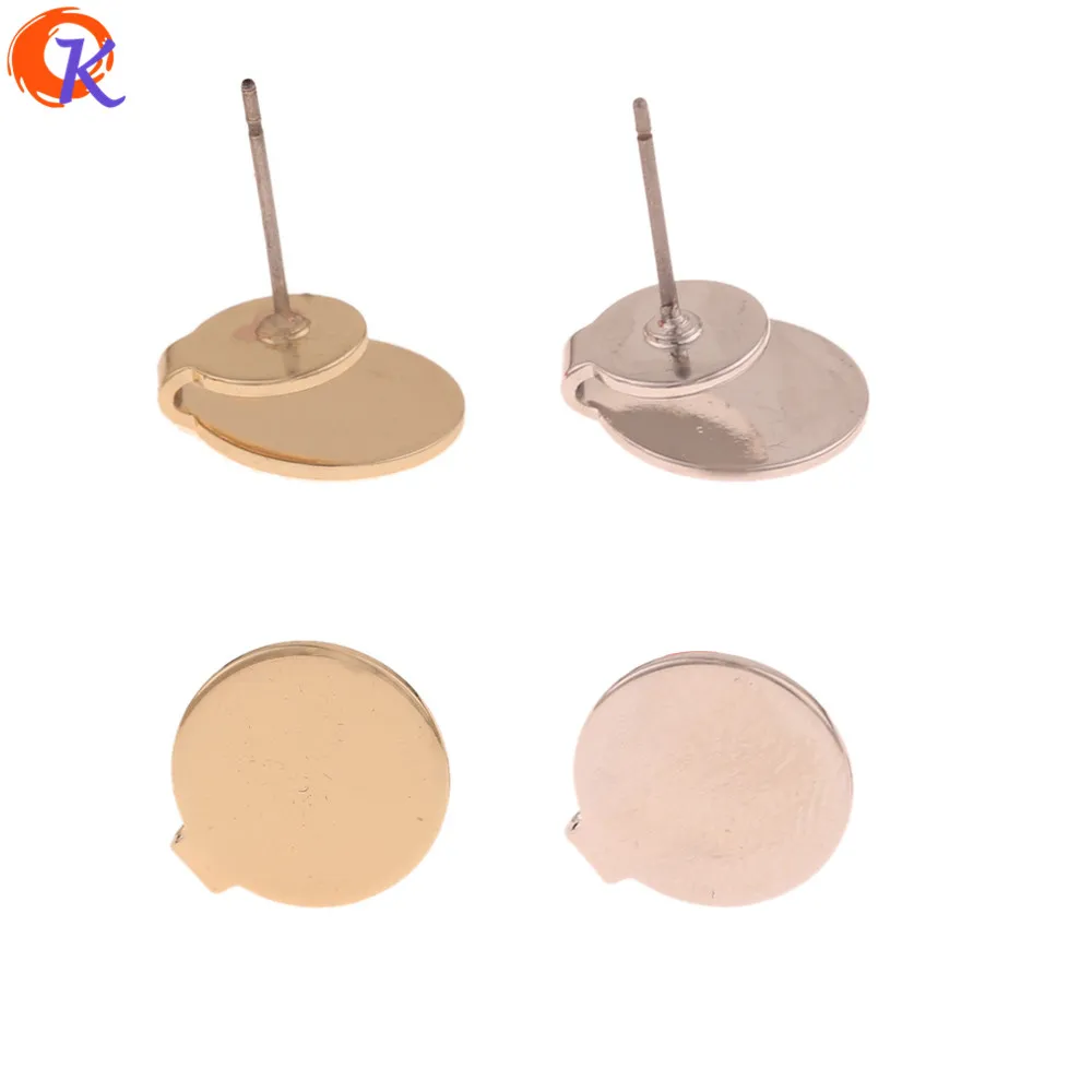 

Cordial Design 100Pcs 12*13MM Jewelry Accessories/Earrings Stud/Round Shape/DIY Making/Hand Made/Jewelry Findings Component