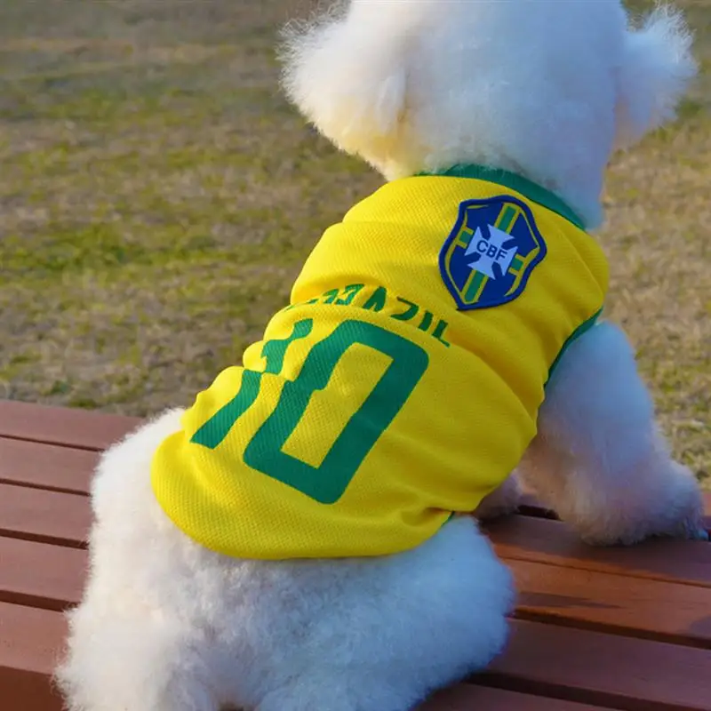 ПЭТ спортивный жилет Рубашка с рисунком «Собаки» футбол Джерси Pet Одежда для маленьких Средний Большой Pet 8 расцветок