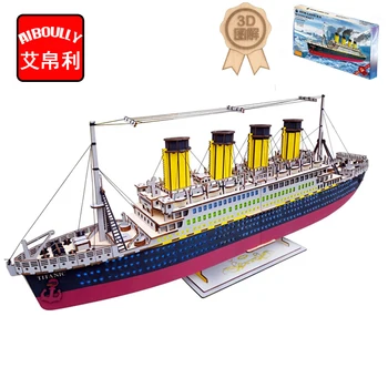 

Colorful Titanic Model Kids toys 3D Puzzle wooden toys Wooden Puzzle Educational toys for Children Christmas Gift