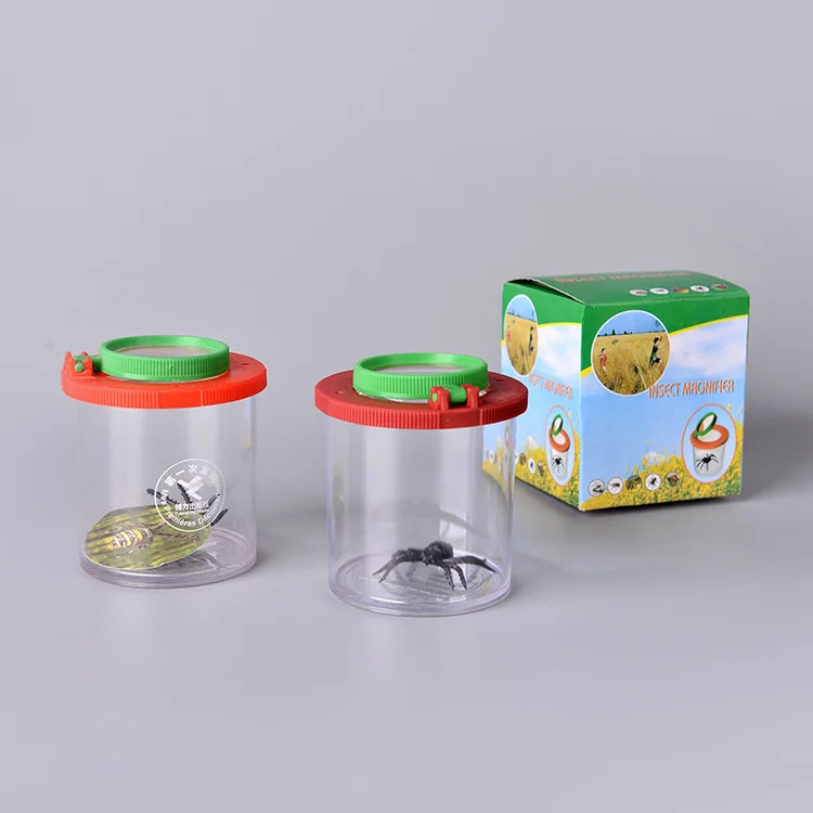 

Bug Box Magnify Insects Viewer box 2 Lens 4x Magnification Magnifier Childs Kids Toy Entomologists Free Shipping