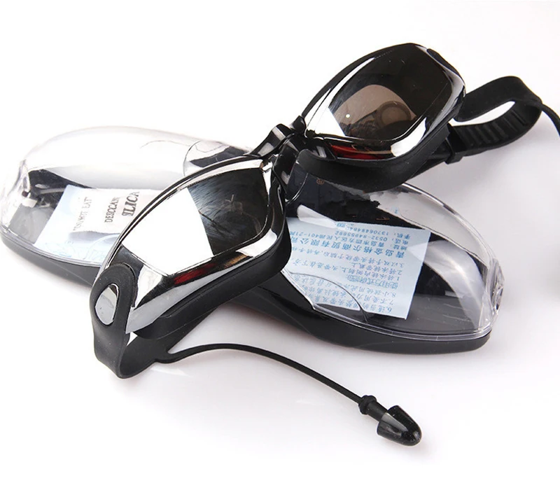 Очки для плавания ming HD анти-туман УФ очки для плавания для взрослых с затычками для ушей и зажимами для носа чехол для взрослых детей в бассейнах плавать ing