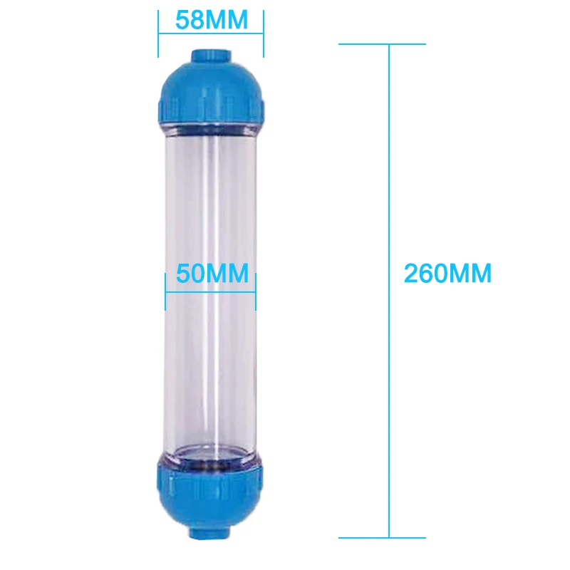 RO Refillable T33 Housing DIY Fill Water Filter Cartridge filled with Ion Exchange Resin Remove Scal/Softening Water Quality