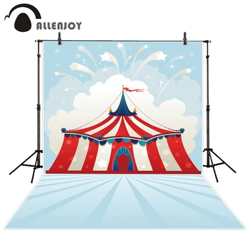 

Allenjoy circus photography backdrops lovely baby sparkle cartoon children birthday party celebration backgrounds for photo shoo