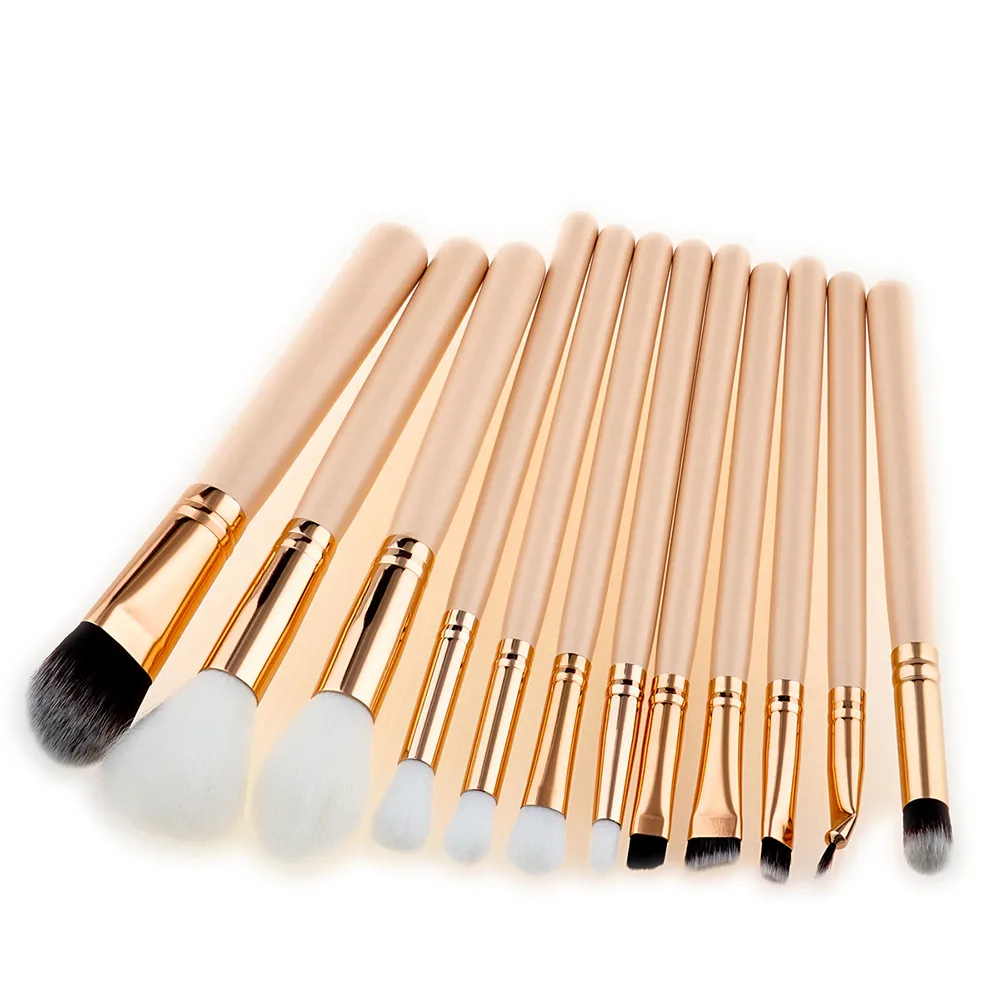 

USPS 12PCS/1Set Cosmetic Makeup Brushes Set Powder Foundation Powder Eyeshadow Cosmetic Blush Concealer Make Up Brushes Tools #1