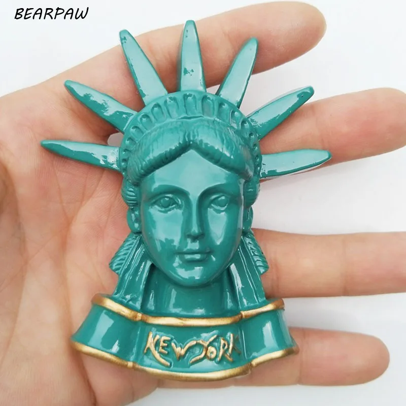 

1Pcs Creative The Statue of Liberty New York City USA 3D Resin Souvenir Fridge Magnet Craft