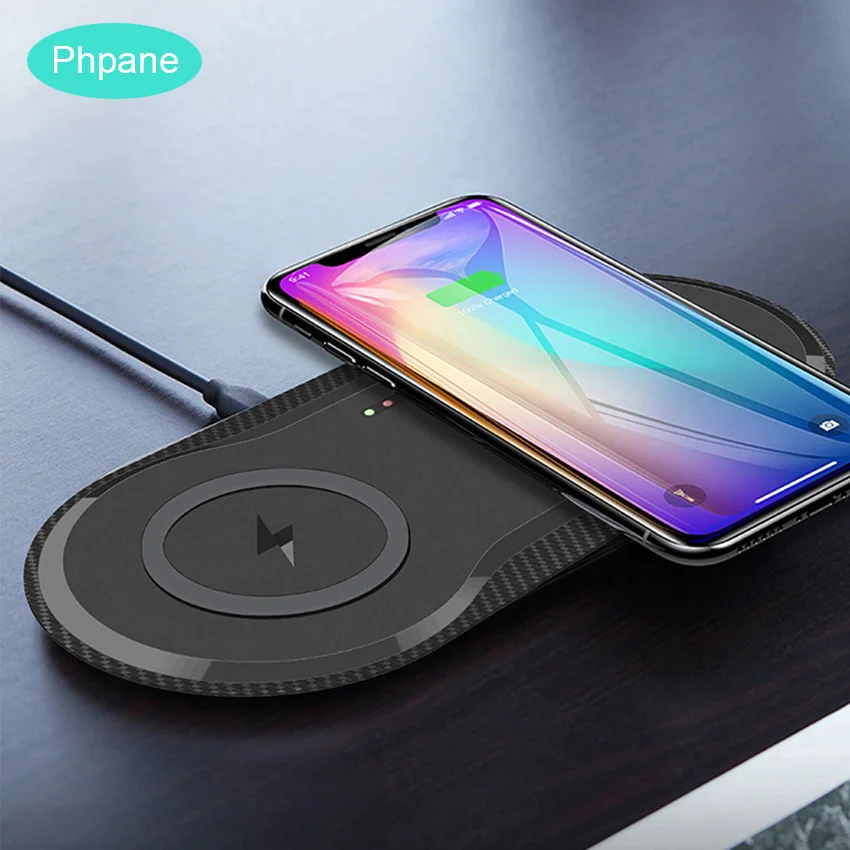 

10W/7.5W/5W QI Wireless Charger 2in1 Fast Wireless Charging For Xiaomi Mix 2s Samsung S9 Iphone 8 plus XMAX For Huawei P30 pro