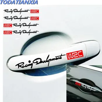 

4pcs/set Door Handle Stickers And Decals FOR GOLF 4 5 6 Touran Bora Tiguan Peugeot 307 206 308 407 Ford Focus 2 3 Fiesta Mondeo