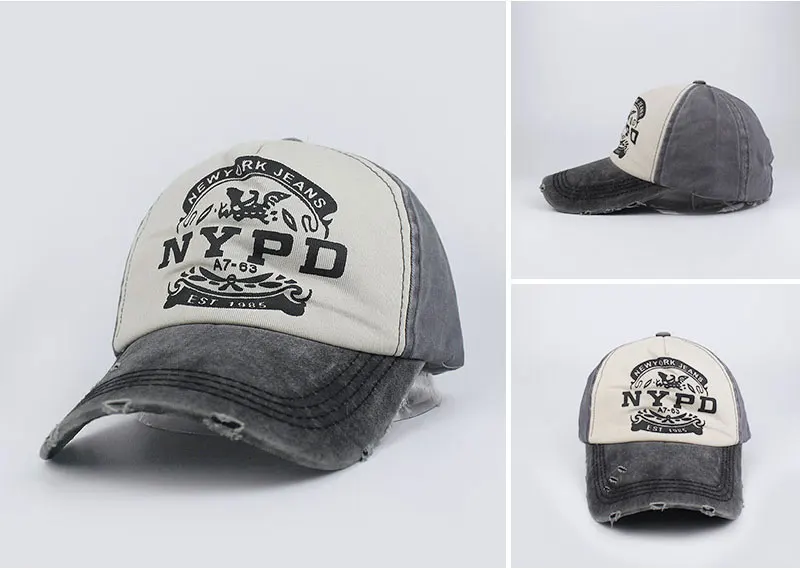 Отдых мыть ретро Бейсбол Кепки nypd модные Бейсбол Кепки Snapback Hat Кепки Для мужчин Для женщин Повседневное Регулируемый Шапки Bone горра 2018