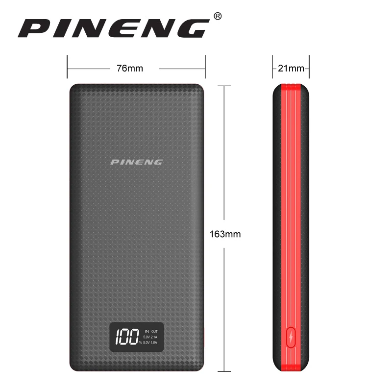 Дешево Оригинальный внешний аккумулятор Pineng, 20000 мА ч, PN 969, внешний аккумулятор, внешний аккумулятор, 5 В, а, двойной USB выход для телефонов Android, планш...