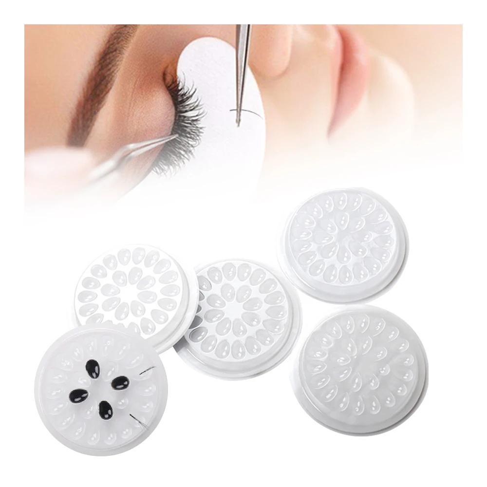 

20pcs/30pcs Eyelash Glue Gasket Paste Base Eyelash Extension Pad Waterproof Environmental Protection Planting Eyelash Tray