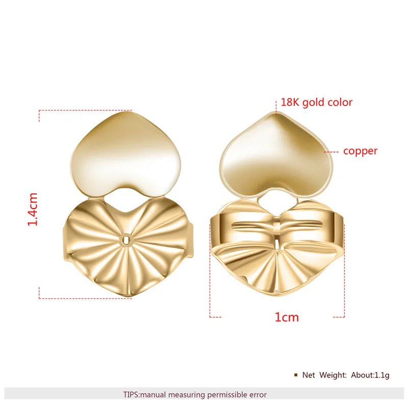 Earring Backs Support Butterfly Lifts Gold Silver Color Jewelry Accessories
