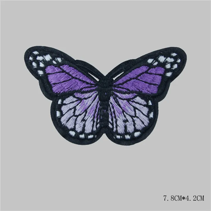 3 PF 10pcslot Colorful Butterfly Patches Appliques Embroidery Patch Thermo-stickers Stripes for Clothes Backpack Decoration TB034