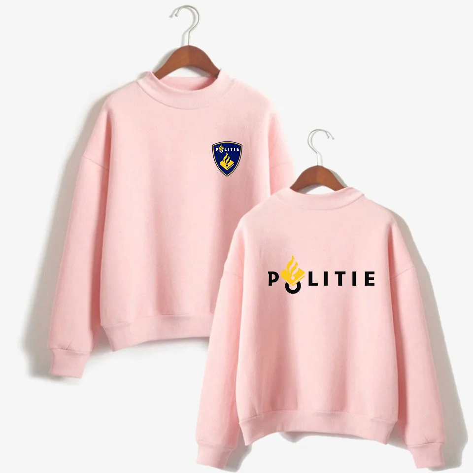 Politie Nederland Hip Pop Hoodies Pullover Turtleneck Women Men Sweatshirts Streetwear Harajuku Oversized Swat Unit Force Tops