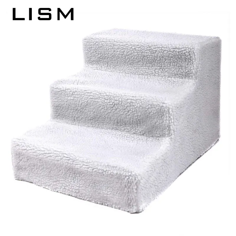  Pet 3 Steps Stairs Ramps Detachable for Small Dog Cat Puppy Warm Pet Ramp Bed Ladder Portable up to