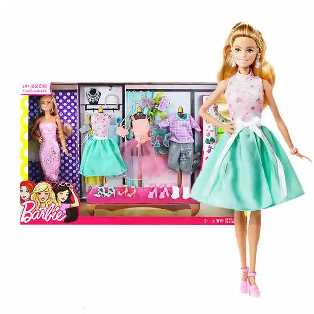 Original Barbie Doll All Joints Move Fashion Dolls Best for Girl Birthday Gift Educational