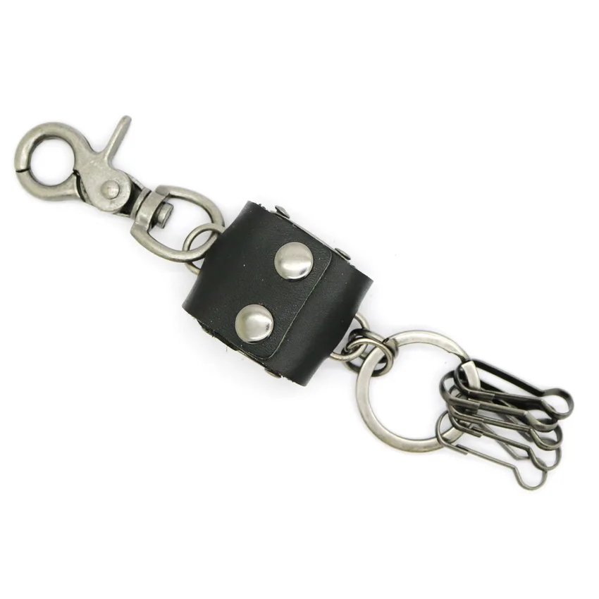 

HOT Fashionable Men's Retro Key Ring Leather Handmade Dice Key Ring New Year Car Key Holder Leather Key Chain