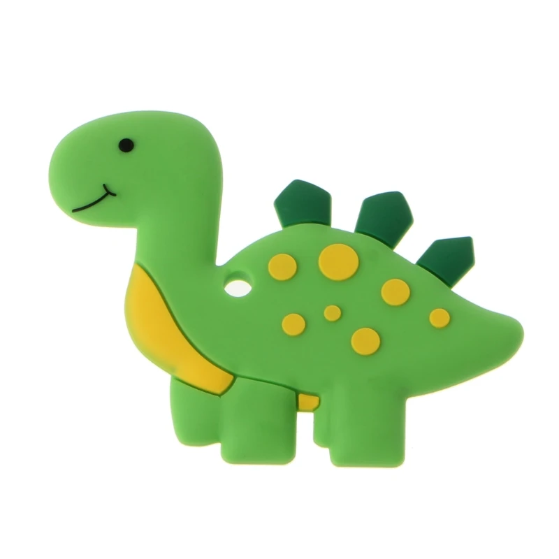 Динозавр Прорезыватели Подвеска Ожерелье Аксессуар BPA бесплатно силиконовые жевательные игрушки