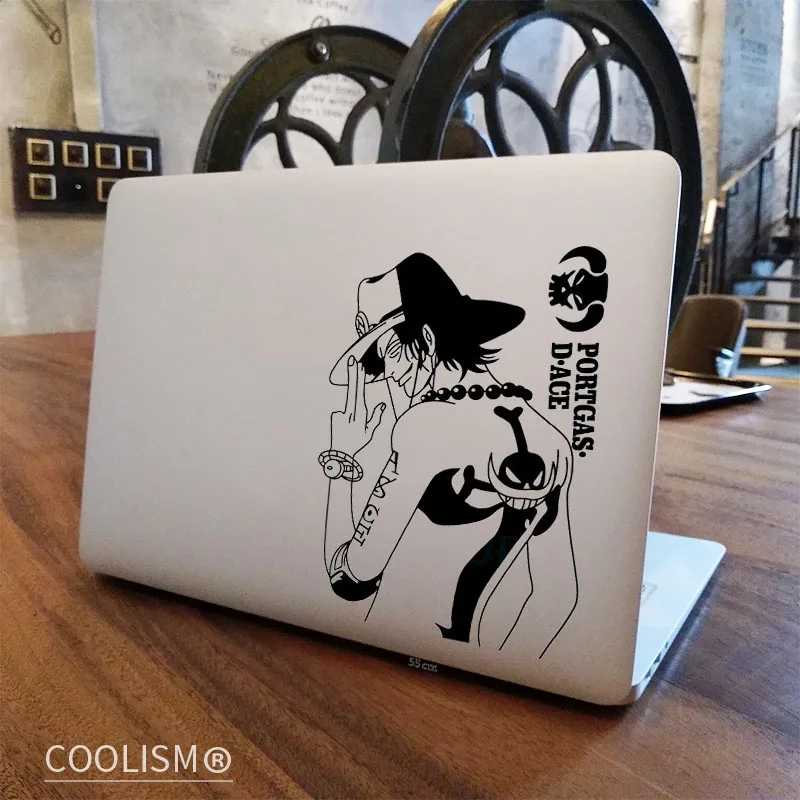 One piece Ace аниме наклейка для ноутбука Apple MacBook Наклейка 13 Pro Air retina Touch Bar 11 12 1" Mac поверхность кожи Mi Book наклейка