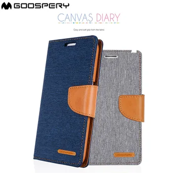 

Original MERCURY GOOSPERY Canvas Diary Card Pocket Wallet Flip Cover Case For Apple iPhone X XS XR 11 Pro Max 8 7 6 6s Plus 5 5s