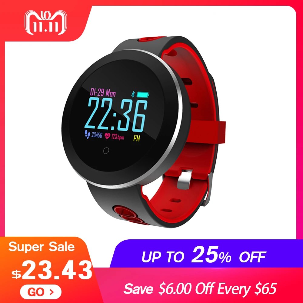 

Bakeey Q8 Pro Smart Watch Smartwatch IP6 Waterproof Blood Prssure Heart Rate Monitor Fitness Tracker Bluetooth Smart Band