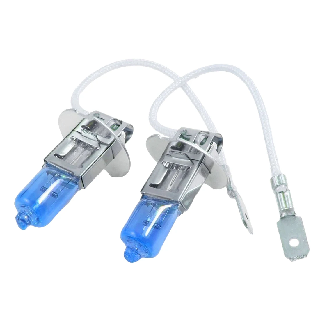 

TOYL 2 Pcs DC 12V 55W H3 Super White Halogen Car Foglight Light Bulb Lamp