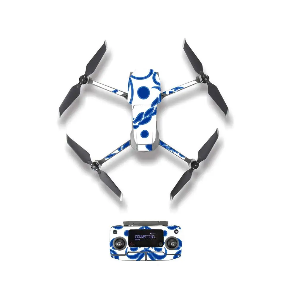 YSDJM20033 Красочные линии стиль кожи наклейка для DJI Mavic 2 Pro и зум Дрон корпус пульт дистанционного управления батарея защитная пленка - Цвет: YSDJM20033