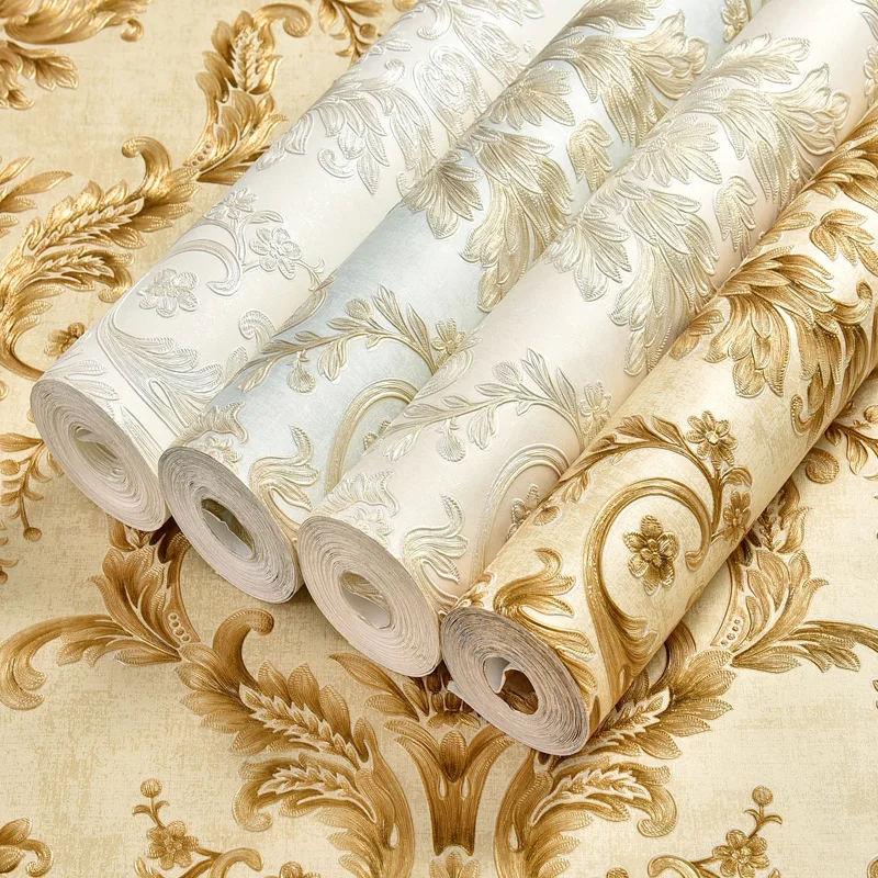 Wallpaper Self-adhesive 3D Stereo Embossed European Pattern Sticker Warm Hotel Bedroom Living Room Sofa TV Background Wall Paper Wallpaper Self-adhesive 3D Stereo Embossed European Pattern Sticker Warm Hotel Bedroom Living Room Sofa TV Background Wall Paper