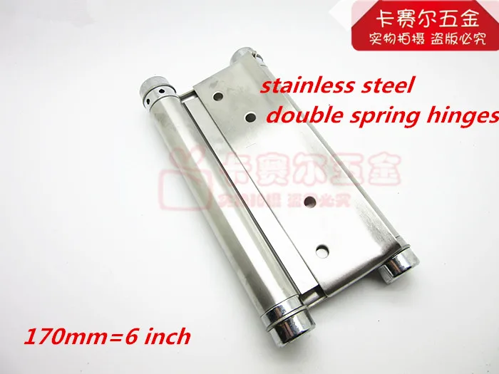Wholesale 6in Door Adjustable Tension Double Action Spring Hinges swinging door hinge 2pcs/lot