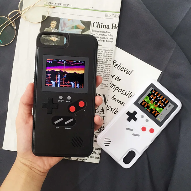 

Game Boy Case - Full Color With 36 NES Games That Plays Playable Retro games For iPhone 6 7 8 plus X XS XR XS MAX For Apple 11